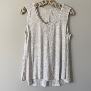 HEATHER rib boxy tank top